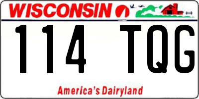 WI license plate 114TQG