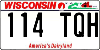 WI license plate 114TQH