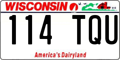 WI license plate 114TQU