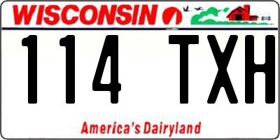 WI license plate 114TXH