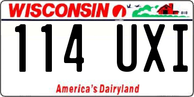 WI license plate 114UXI