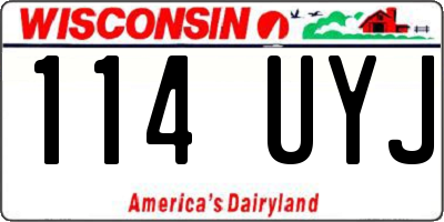 WI license plate 114UYJ