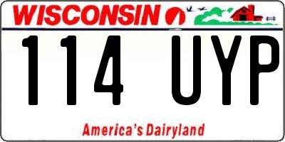 WI license plate 114UYP