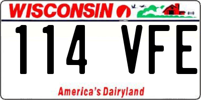 WI license plate 114VFE