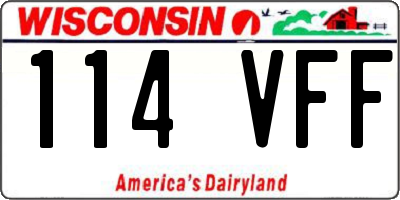 WI license plate 114VFF