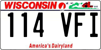 WI license plate 114VFI