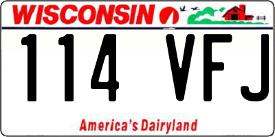 WI license plate 114VFJ