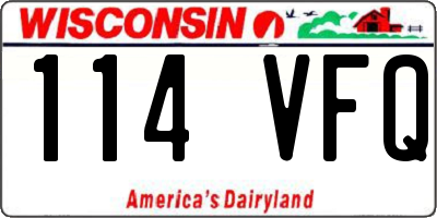 WI license plate 114VFQ