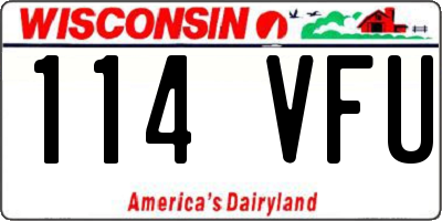 WI license plate 114VFU