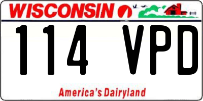 WI license plate 114VPD