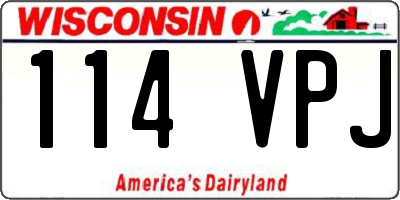 WI license plate 114VPJ
