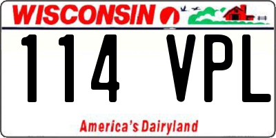 WI license plate 114VPL