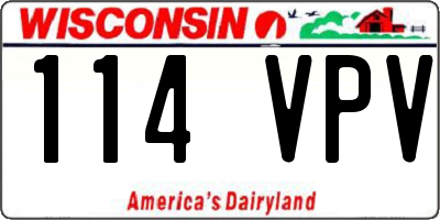WI license plate 114VPV