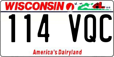 WI license plate 114VQC