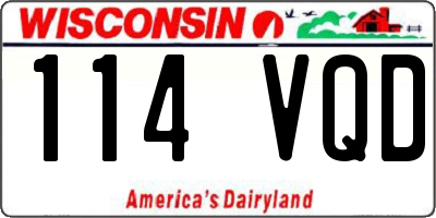 WI license plate 114VQD