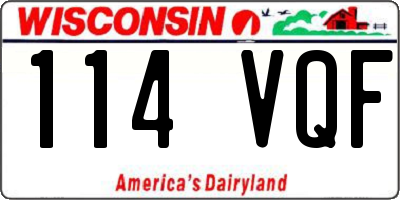 WI license plate 114VQF