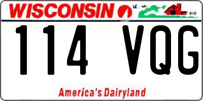 WI license plate 114VQG