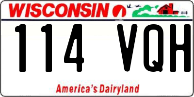 WI license plate 114VQH