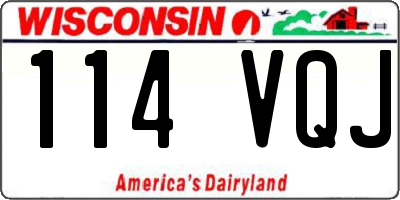 WI license plate 114VQJ