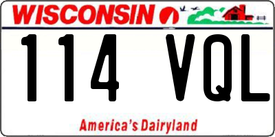 WI license plate 114VQL