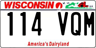 WI license plate 114VQM