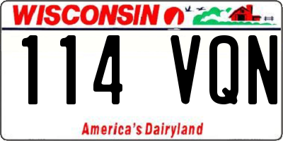 WI license plate 114VQN