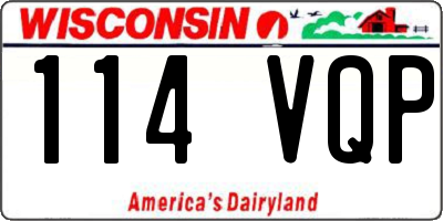WI license plate 114VQP