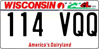 WI license plate 114VQQ