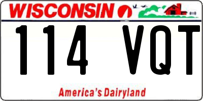 WI license plate 114VQT
