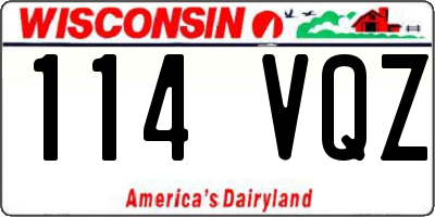 WI license plate 114VQZ