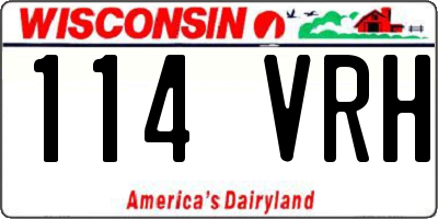 WI license plate 114VRH