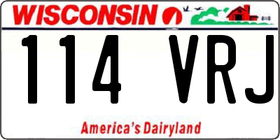 WI license plate 114VRJ