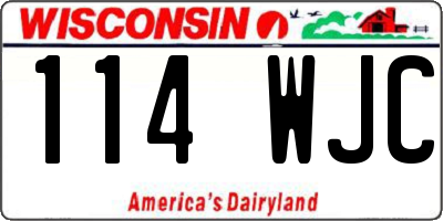 WI license plate 114WJC