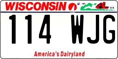 WI license plate 114WJG