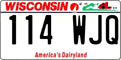 WI license plate 114WJQ