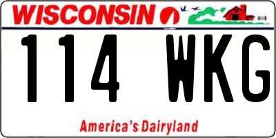WI license plate 114WKG