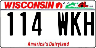 WI license plate 114WKH