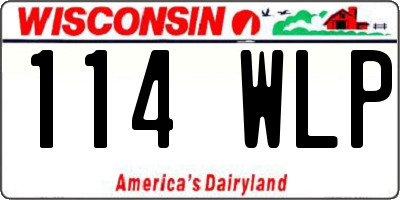 WI license plate 114WLP
