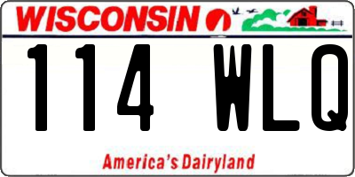 WI license plate 114WLQ