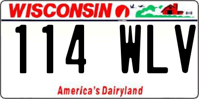 WI license plate 114WLV
