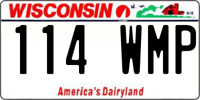WI license plate 114WMP