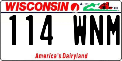 WI license plate 114WNM