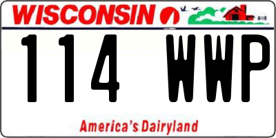 WI license plate 114WWP