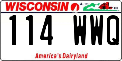 WI license plate 114WWQ