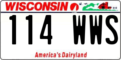 WI license plate 114WWS