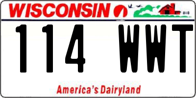 WI license plate 114WWT