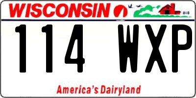 WI license plate 114WXP