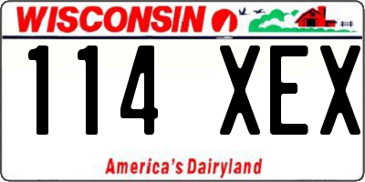 WI license plate 114XEX