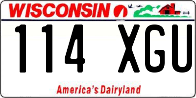 WI license plate 114XGU