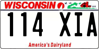 WI license plate 114XIA